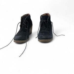 Sperry Black Lace Up Boots for Women